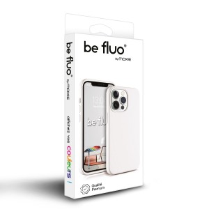 Coque Silicone Moxie BeFluo Fine et Légère pour iPhone, Intérieur Microfibre - Blanc