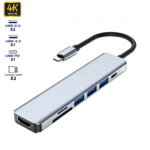 USB-C Hub to HDMI 4K / 3 USB-A / 1 USB-C +
2 card readers
