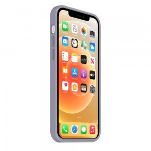 Coque Silicone Moxie BeFluo Fine et Légère pour iPhone, Intérieur Microfibre - Gris lavande