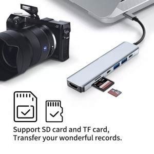 USB-C Hub to HDMI 4K / 2 USB-A /  1 USB-C + 2 card readers