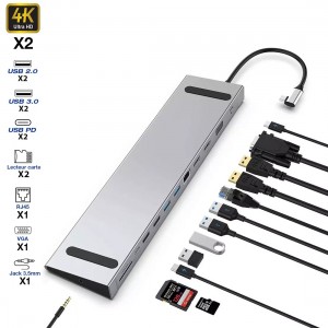 Dock support pour Notebook avec 13 connectiques differentes