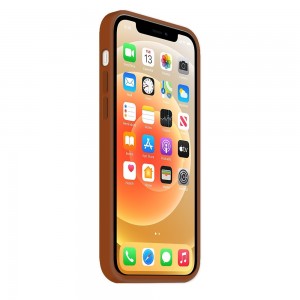 Coque Silicone Moxie BeFluo Fine et Légère pour iPhone, Intérieur Microfibre - Havane