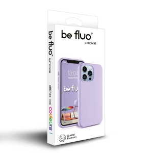 Coque Silicone Moxie BeFluo Fine et Légère pour iPhone, Intérieur Microfibre - Lilas