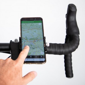Bike and scooter holder in aluminium  for smartphone up to 7"