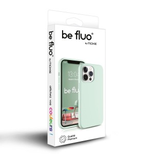 Coque Silicone Moxie BeFluo Fine et Légère pour iPhone, Intérieur Microfibre - Menthe