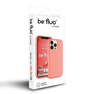 Coque Silicone Moxie BeFluo Fine et Légère pour iPhone, Intérieur Microfibre - Rose
