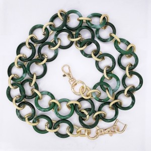 Chaine grosse maille avec pad universel - serie ATHENA- VERT&OR -1.2m