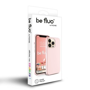 Coque Silicone Moxie BeFluo Fine et Légère pour iPhone, Intérieur Microfibre - Rose clair