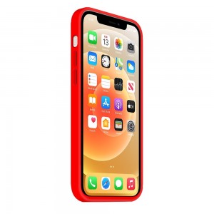 Coque Silicone Moxie BeFluo Fine et Légère pour iPhone, Intérieur Microfibre - Rouge