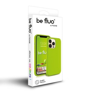 Coque Silicone Moxie BeFluo Fine et Légère pour iPhone, Intérieur Microfibre - Vert pomme