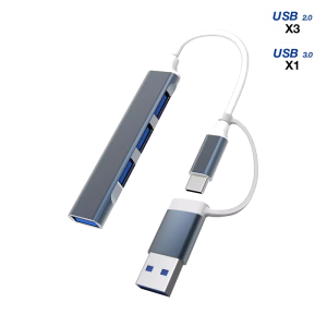 Hub USB-C/USB-A with 3 ports  USB2.0 +1 port USB 3.0
