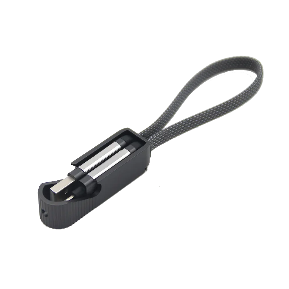 Porte clef ouvre bouteille avec cable data Type-C / lightning