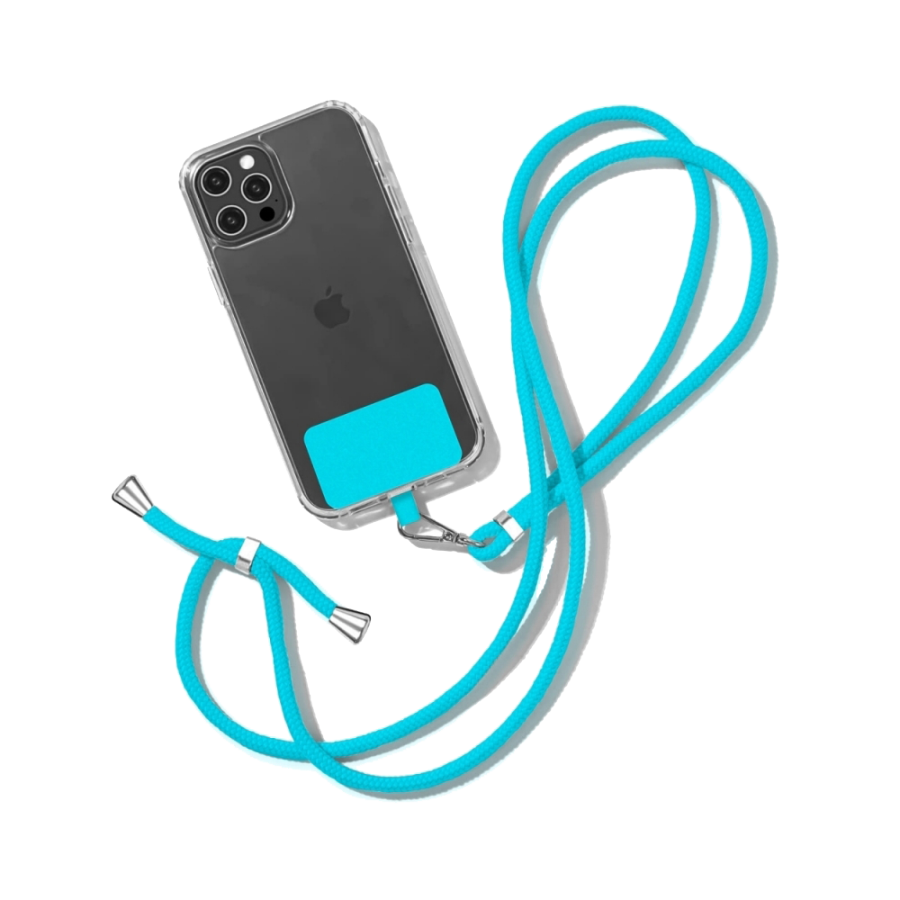 Tour de cou universel pour smartphone - bleu clair