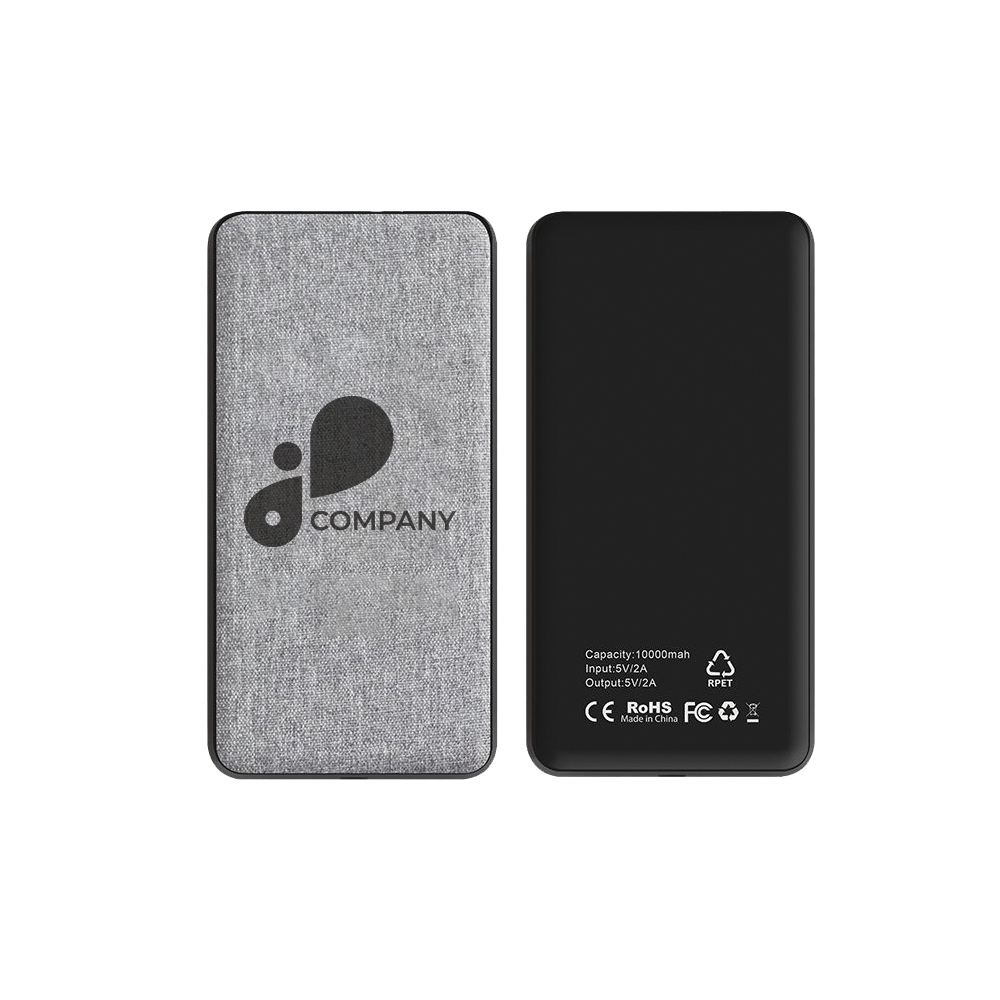 8000 mAh Powerbank RPET fabric + Induction charger