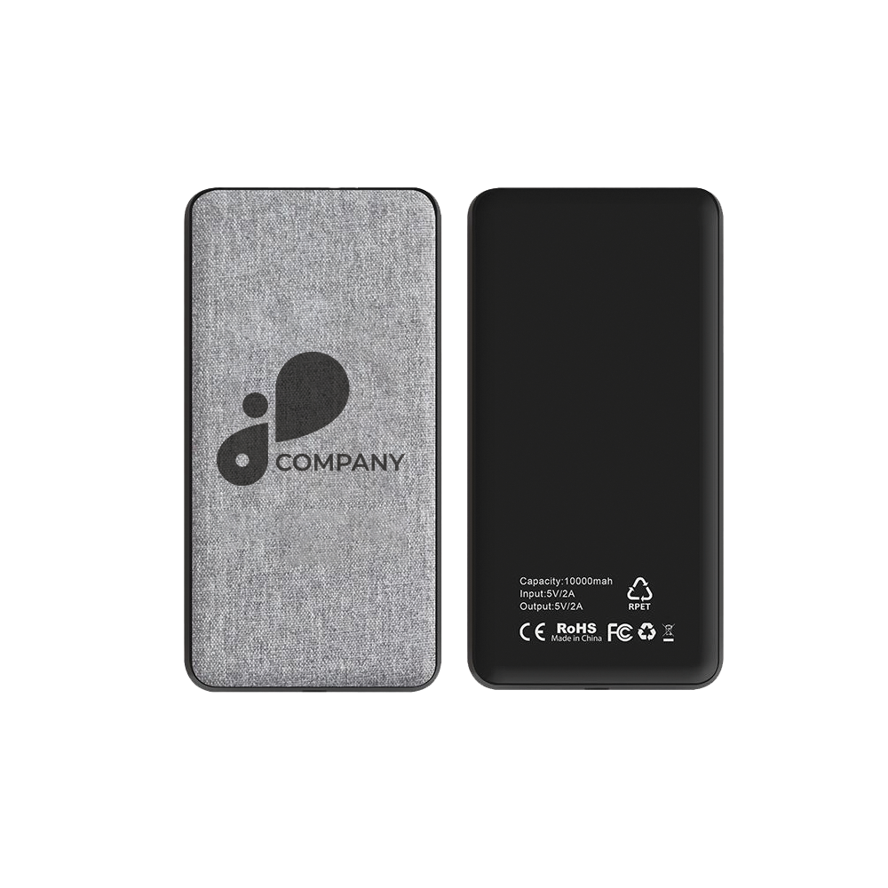 Powerbank en RPET 8000 mAh + Chargeur à induction