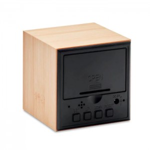 Bamboo alarm  clock with Temperature display