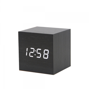 Bamboo alarm  clock with Temperature display