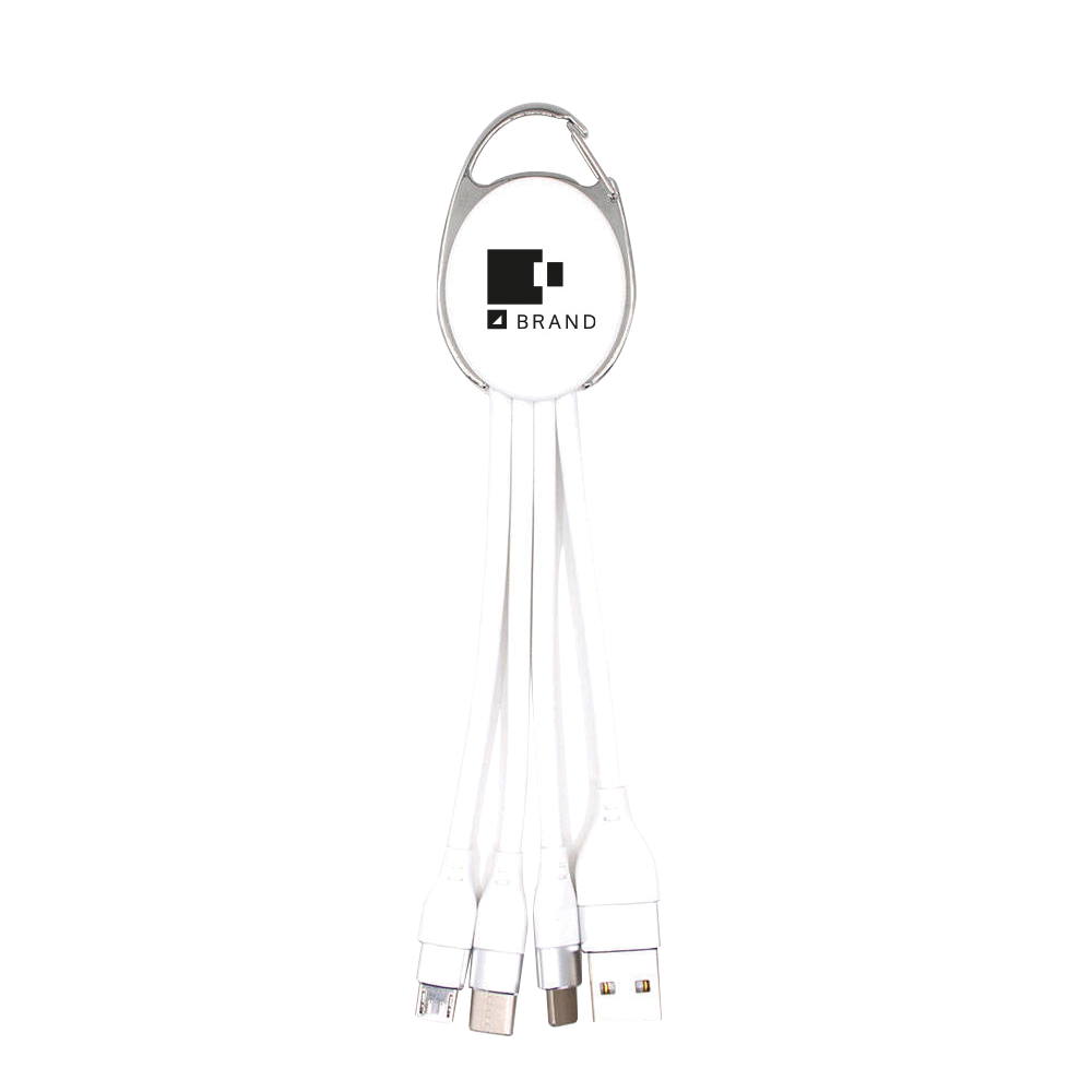 Metal keyring with cable data