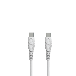 Cable data Type C Type C Green energy 1.2M en plastique recyclé Blanc