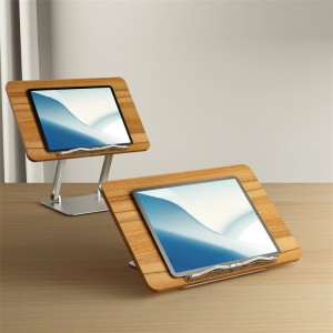 Wooden  and aluminium Stand for noebook and tablets