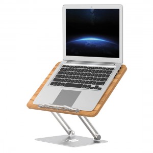 Support en bois et aluminium pour notebook et tablettes