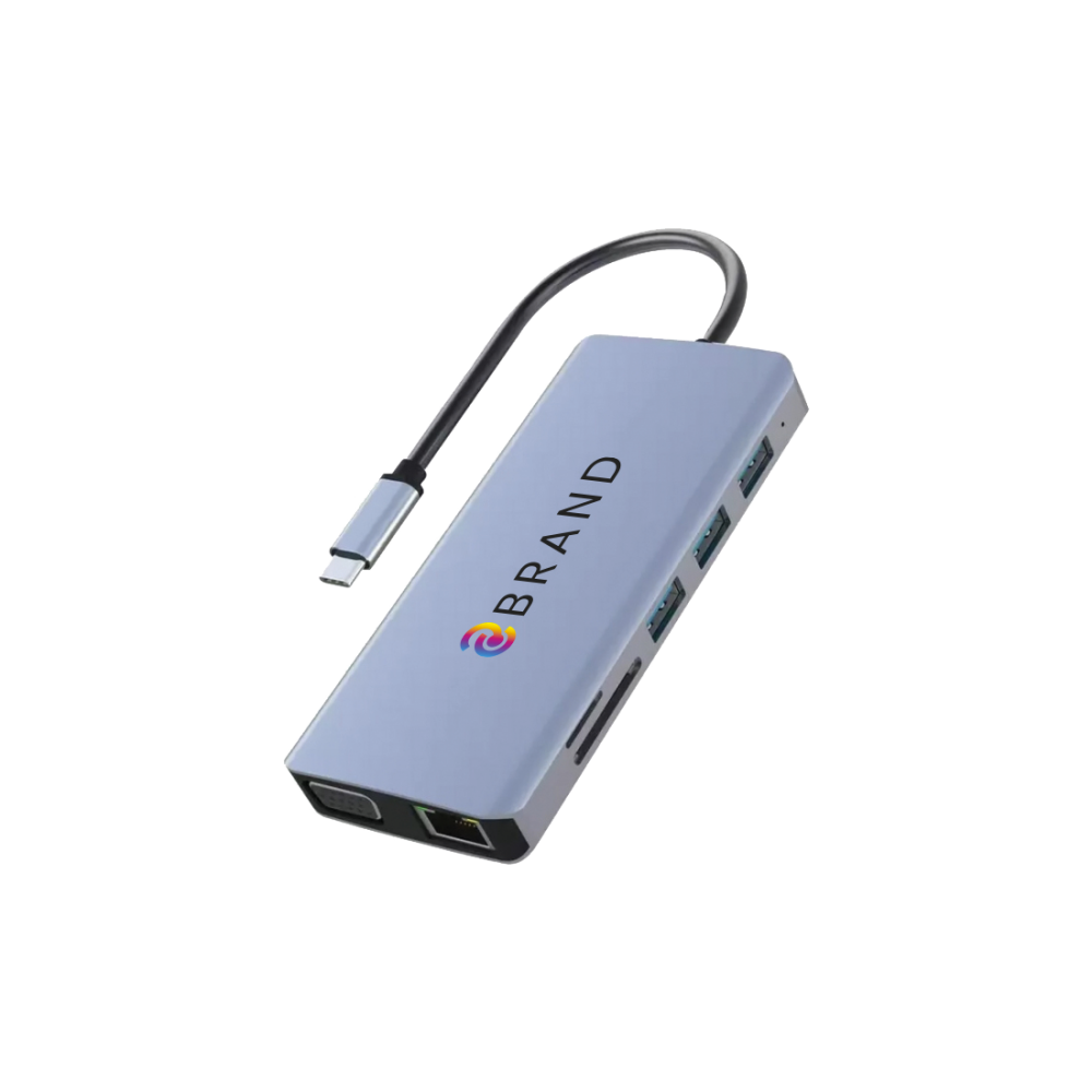 USB-C Hub with 2 HDMI 4K/4 USB-A/1 USB-C / 2 SD-TS /