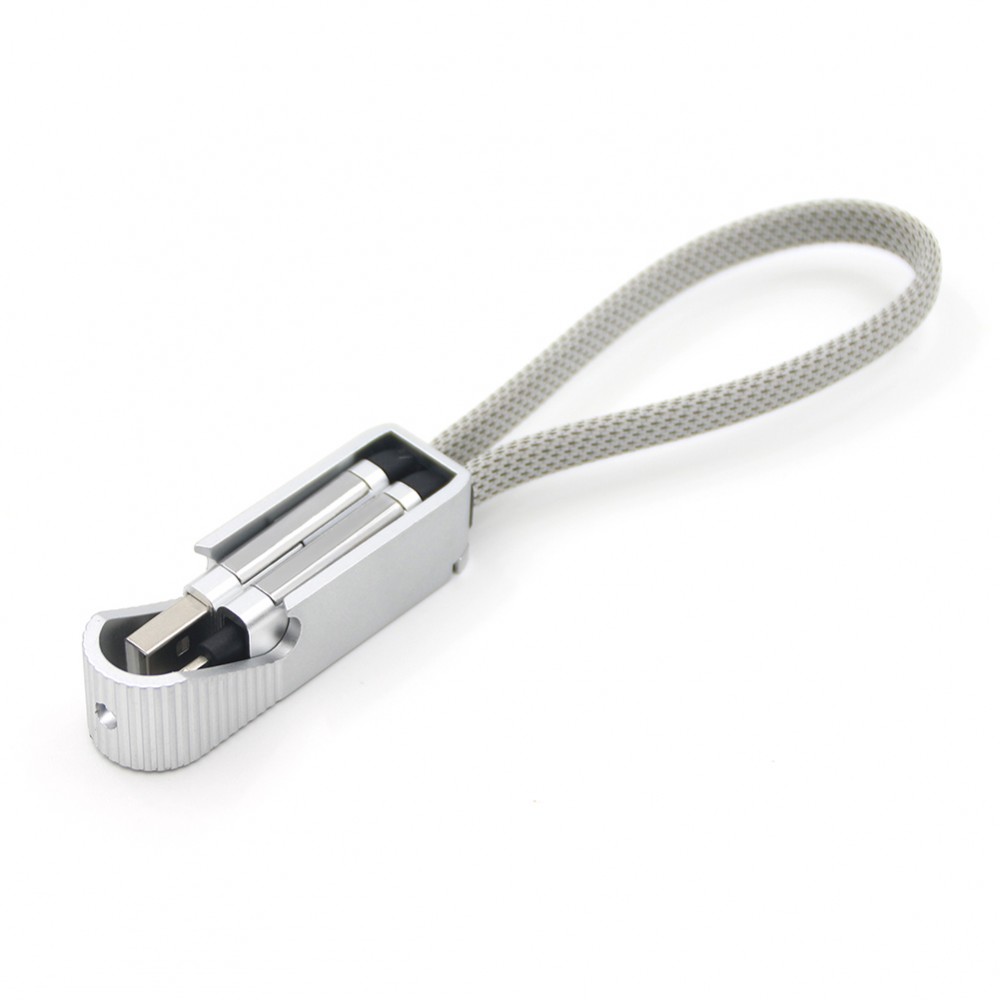 Keyring  and bottle opener with Type C / Lightning  cable data
