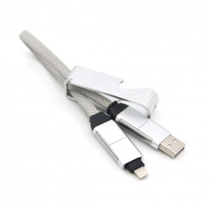 Porte clef ouvre bouteille avec cable data Type-C / lightning