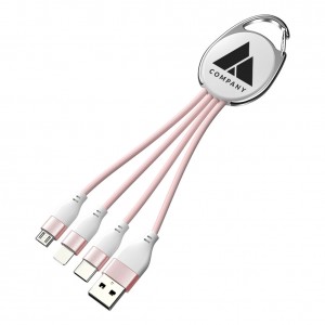 Metal keyring with cable data