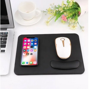 Vegetable leather mouse pad with wireless charger