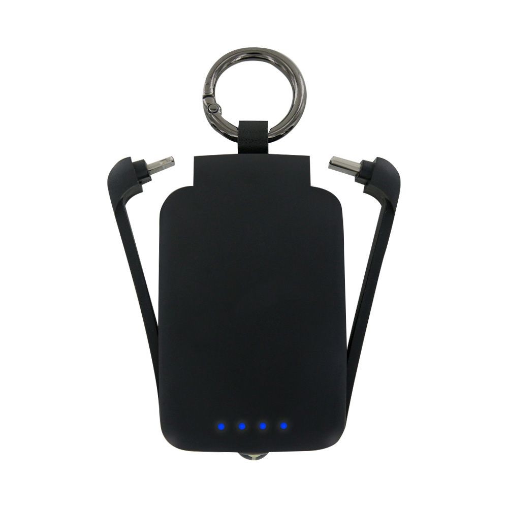 Eco friendly Keychain Mini Power Bank  2000mah Dual USB Portable Charger