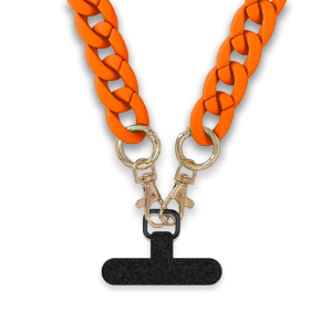 Chaine grosse maille avec pad universel - serie IBIZA - ORANGE- 1.2M