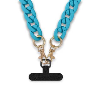 Chaine grosse maille avec pad universel - serie IBIZA -TURQUOISE-1.2M