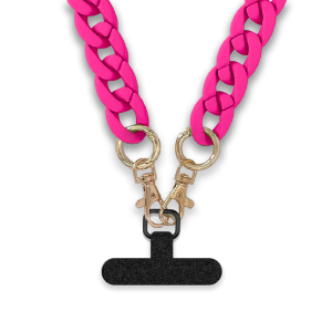 Chaine grosse maille avec pad universel - serie IBIZA - FUSHIA - 1.2M