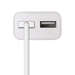 Chargeur Secteur Moxie Duo charge rapide avec 2 Entrées USB - Blanc