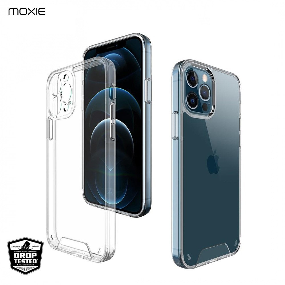 Coque renforcée Moxie transparente en TPU et Polycarbonate pour Apple iPhone